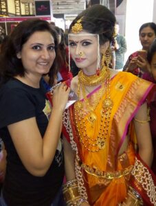 Yellow-maharashtrian-marathi-style-bridal-prebridal-makeup-artist-ladies-beauty-parlour-beauty-tips-Jogeshwari-mumbai-Rs-3000